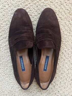 Margaux Brown Suede Loafer Flats - Size 7/37